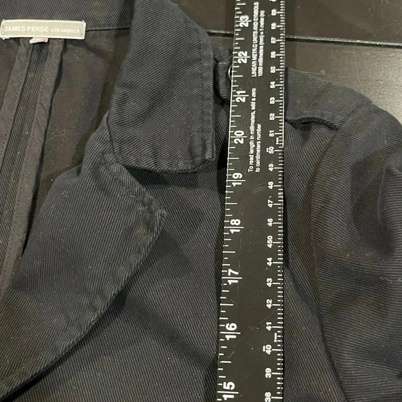 JAMES PERSE Black Button Utility Style Cotton Blazer Jacket Womens 2 Small - Picture 6 of 8